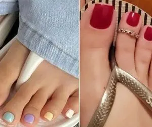 خوشگلترین طرح های لاک ناخن پا / اصلا خودتو محدود نکن به یه لاک ساده اینجوری دلبر شو