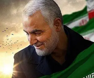 تصویر شهید سلیمانی در جاده منتهی به فرودگاه بیروت