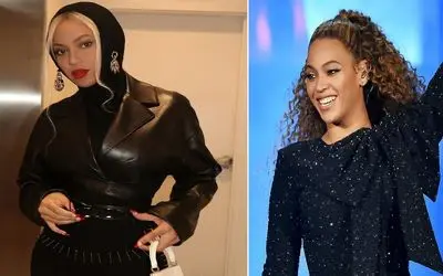 بیانسه با حجاب مشکی در ملاعام ظاهر شد