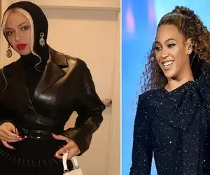 بیانسه با حجاب مشکی در ملاعام ظاهر شد