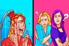 بازی فکری؛ اگه با هوشت مغز له و لورده کردی بگو کی این بلا رو سر خانومه تو حموم آورده