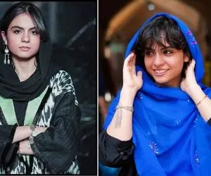 استایل گوتیک و مرموز سارا حاتمی؛  انگار زخم کاری و کوبیدن از نو ساختن شده کت چرمی! 