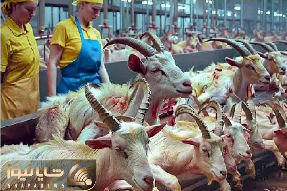 فرآوری بز؛ بعد یک دهه بهره وری از 70000 بز میبرنشون سلاخ خونه برای تولید گوشت