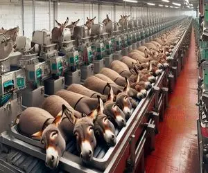 فرآوری الاغ؛ بعد 60 سال بهره کشی گردن الاغ از قفا زدن تو کشتارگاه مثله کردن
