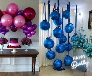 ساخت قشنگترین بک گراند با تزیین بادکنک واسه جشن؛ تم دختر و پسر اینجا براشون پُره