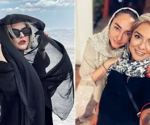 تتوی خاص "دنیا مدنی" که از دوربین بیرون زد؛ عکسای جینگول خانوم با شالای گل مَنگلی