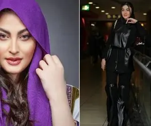 وقتی مریم مومن با سِت قناررری رنگش بالای طهرون فاز اومده؛ آرایشِ خانوم قد یه کامیونه!