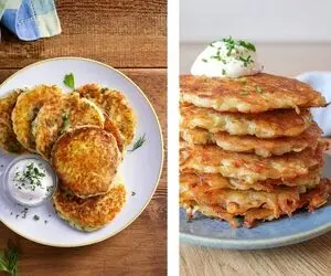 طرز تهیه پنکیک سیب زمینی رو یاد بگیر و تو سه سوت شام رویایی بپز؛ مخصوص پر مشغله ها