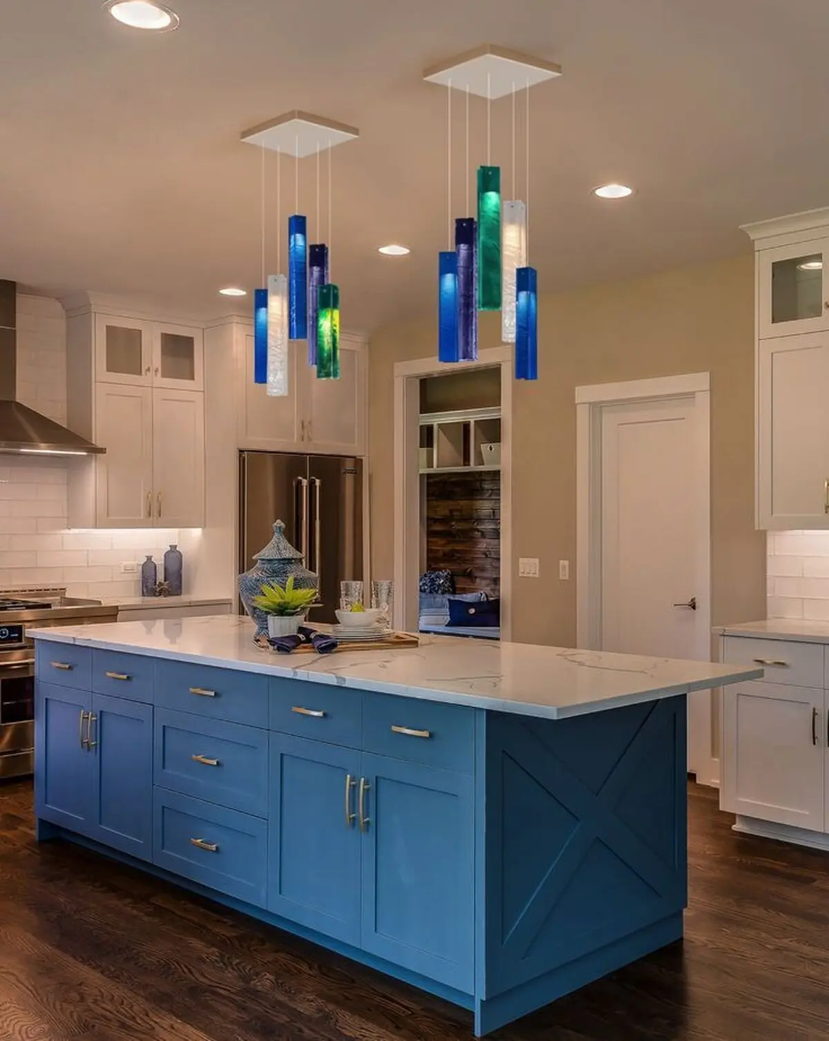 Sea Glass Pendants I Kitchen Island Lighting I Customized
