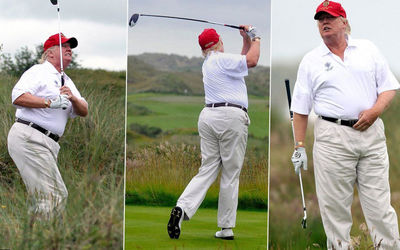 گلف بازی ترامپ پس از خروج از کاخ سفید