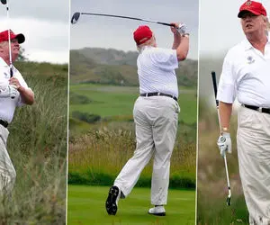 گلف بازی ترامپ پس از خروج از کاخ سفید