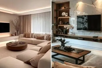ایده طراحی و دکوراسیون فضای تی وی روم در نشیمن؛ تحولی بی نظیر به روش ساده اما شیک