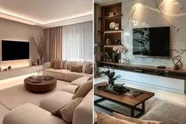 ایده طراحی و دکوراسیون فضای تی وی روم در نشیمن؛ تحولی بی نظیر به روش ساده اما شیک