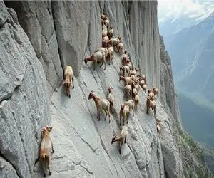 مستند حیات وحش؛ بز میره جایی وامیسته که جاذبه رو به سخره بگیره