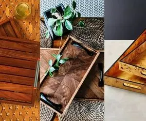 سینی های چوبی مد؛ مدل های فاخر و جذاب که میتونید باهاشون خیلی شیک پذیرایی کنید