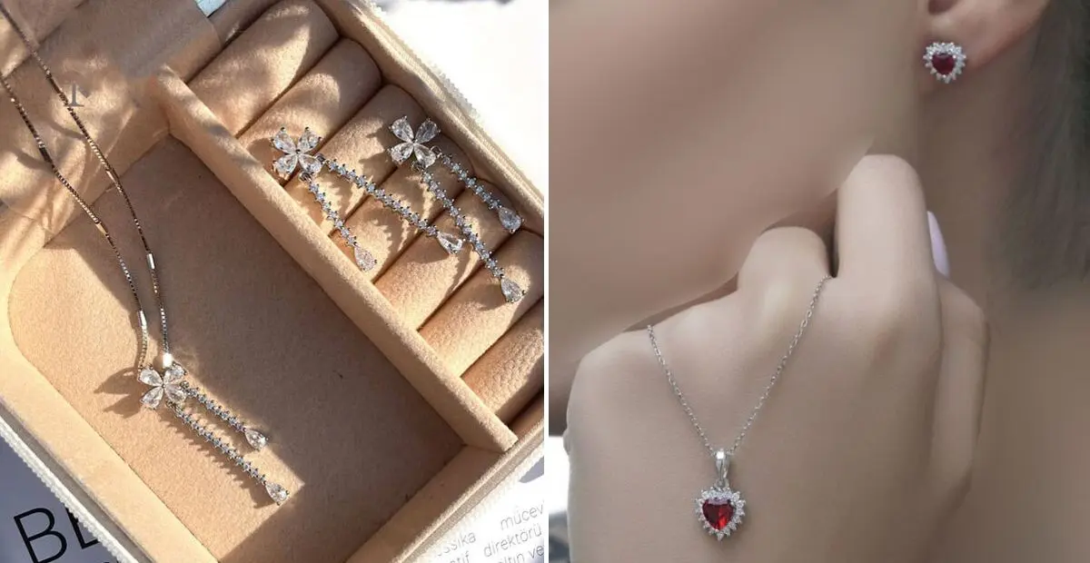 نیم ست نقره جذاب