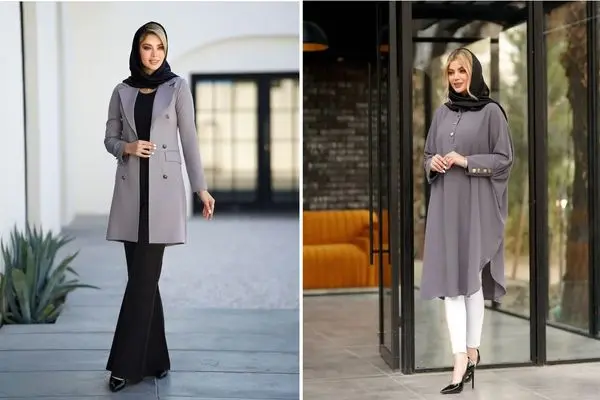 مانتوی طوسی