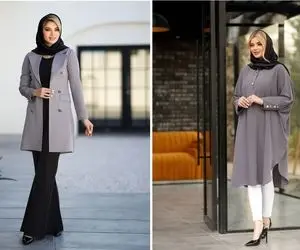 مانتوی طوسیُ با شلوار چه رنگی ست کنیم؟