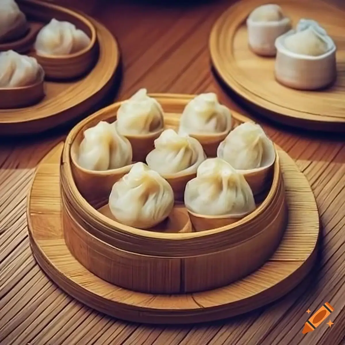 craiyon_114236_traditional_Chinese_dim_sum_on_a_bamboo_plate