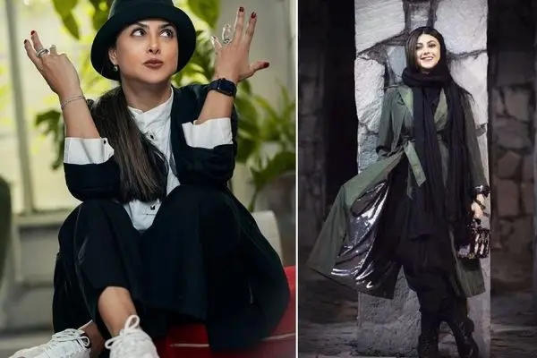 استایل کژوال و جسورانه آزاده صمدی در فجر؛ ببین عروس نایب سرخی ها تو رهایم کن چی پوشیده!
