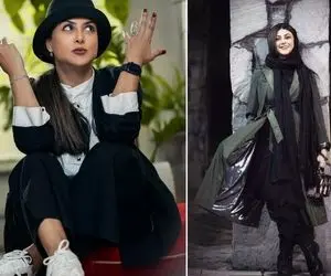 استایل کژوال و جسورانه آزاده صمدی در فجر؛ ببین عروس نایب سرخی ها تو رهایم کن چی پوشیده!