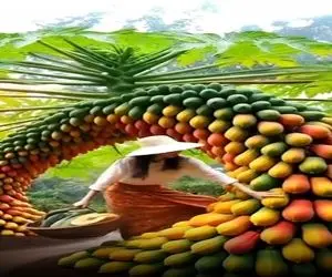 کشاورزی نوین؛ با یه کیسه فریزر شاخه ها رو بهم وصل کرد میوه که دادن کنار هم پل ساختن