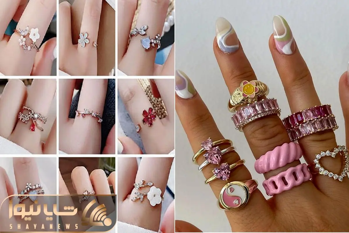 انگشترهای ادایی و فانتزی مختص دخترای فیس و افاده ای؛ اکسسوری هایی که زرق و برقشون توپ