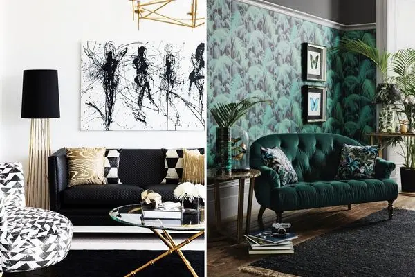 What Colour goes with black carpet?