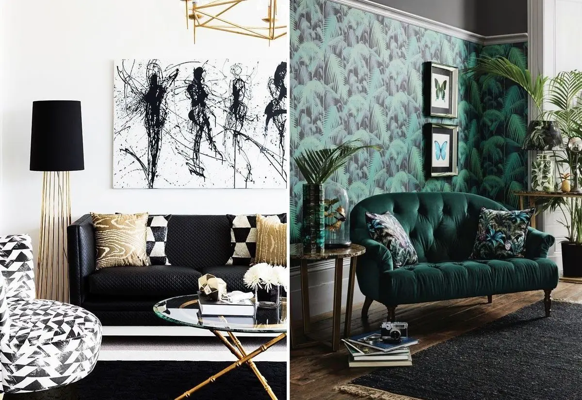 What Colour goes with black carpet?
