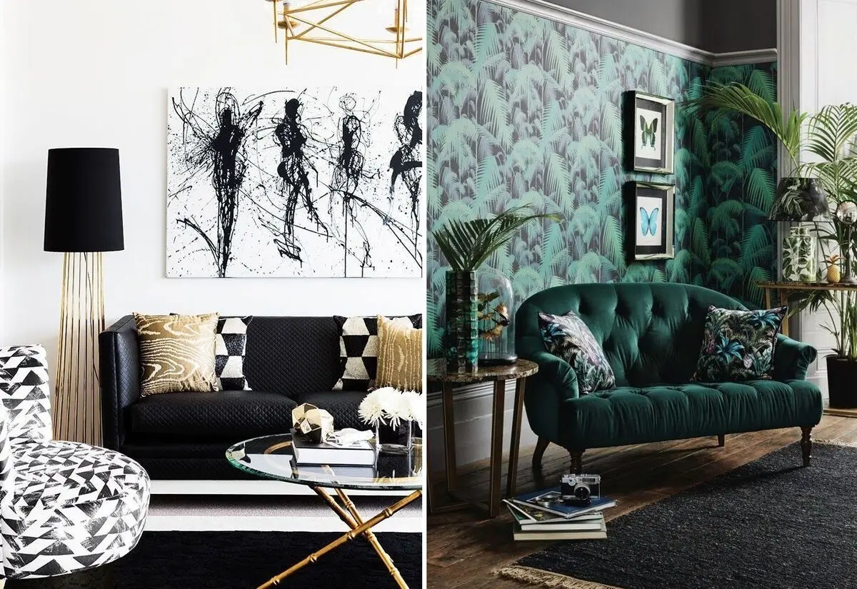 What Colour goes with black carpet?