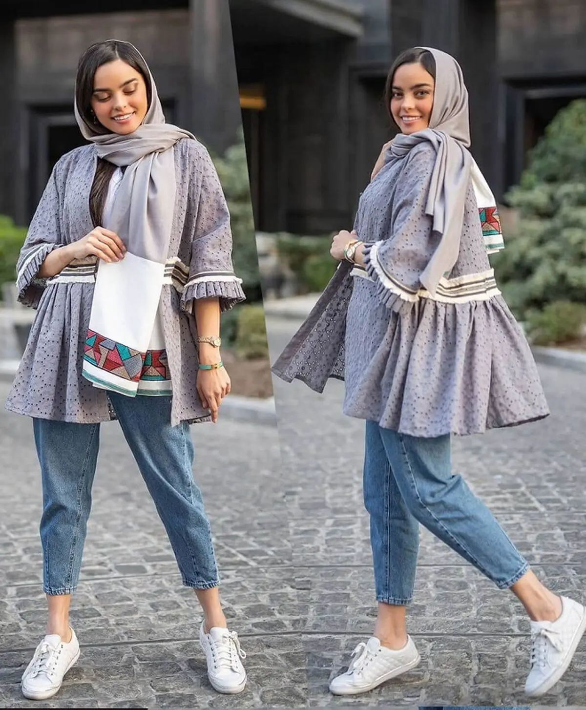 شلوار برای مانتو کوتاه