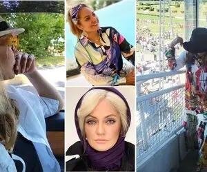 "مهناز افشار" یه لباس رنگی پنگی جُسته حالا هییی میتَنه؛ پیریِ خانوم بد خورد تو ذوق!