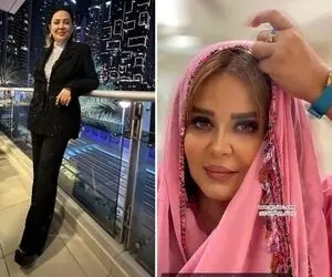 استایل شیک و پیک بهاره رهنما در جوار ملکه عرب؛ خانوم دم رفتن تو گونه توپ کاشت