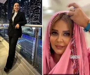 استایل شیک و پیک بهاره رهنما در جوار ملکه عرب؛ خانوم دم رفتن تو گونه توپ کاشت