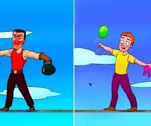 بازی فکری؛ عملکرد نیم کره ی راست و چپ مغزت مثل انیشتینه اگه بگی کی زودتر میفته