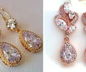 مدل های جذاب گوشواره نگین دار طلای بزرگ / جهت خوشگلاسیون خاص در مهمانی و مجالس