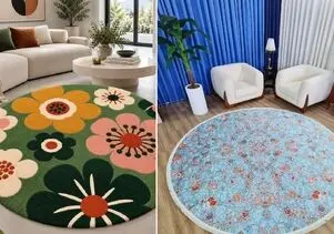 چیدمان صحیح یک دست مبل دورتادور فرش گرد؛ 5 ایده کارآمد برای متراژ سی تا سیصد متری