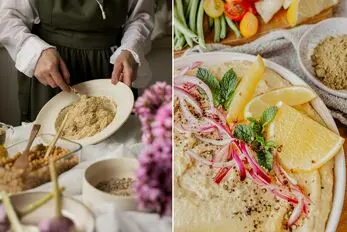 طرز تهیه حمص به سبک رستوران های لبنانی | راز بافت ابریشمی 