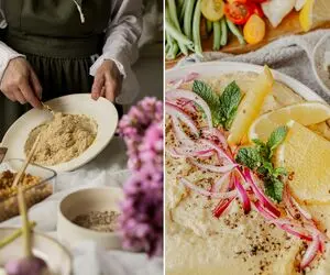 طرز تهیه حمص به سبک رستوران های لبنانی | راز بافت ابریشمی 