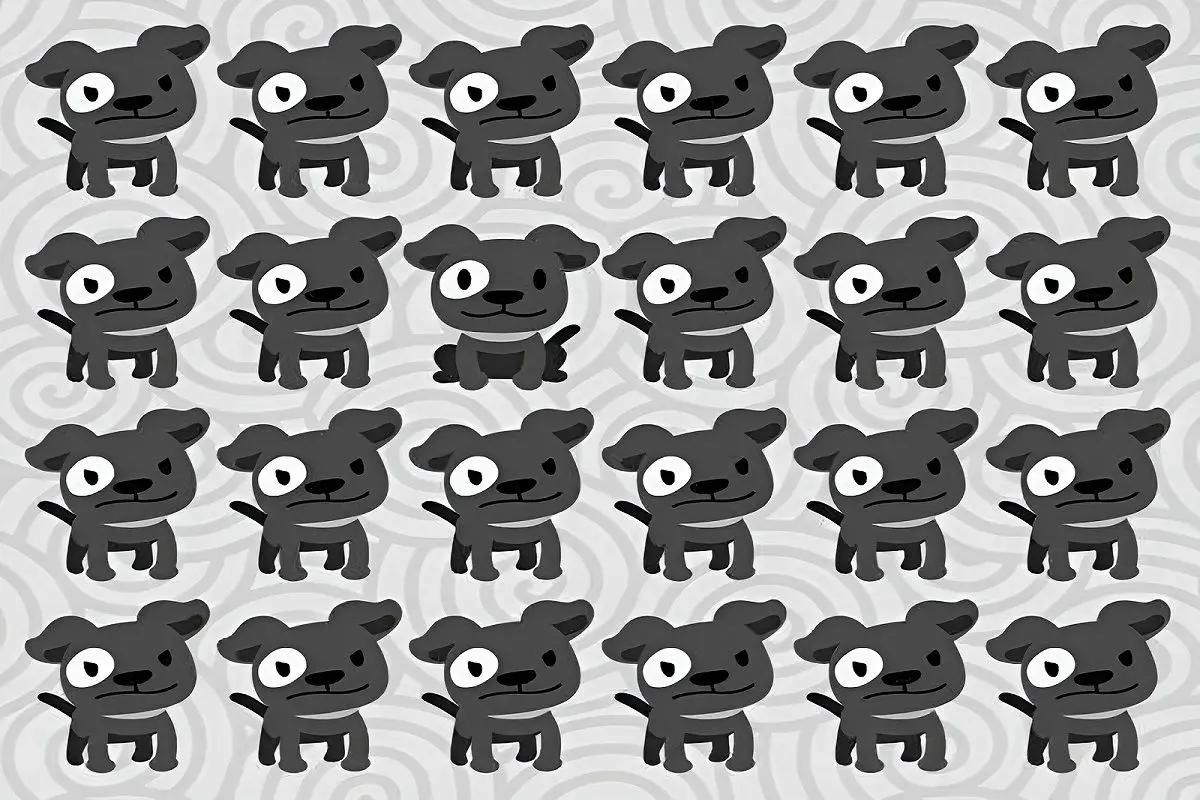 تست-بینایی-یافتن-سگ-متفاوت-میان-سگ-ها