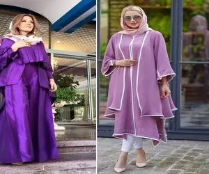 خانم گل با بنفش حسابی شیک شو؛ همه چی راجع به مانتو، شلوار و شال یا روسری ستِش
