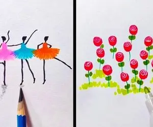 ایده های خلاقانه؛ 16 تا ایده جذاب برای نقاشی با بچه ها با گوش پاک کن چه خوشگل میکشه