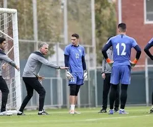 آخرین تمرین تیم ملی پیش از بازی با انگلیس