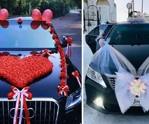 ایده دیزاین و گل آرایی ماشین عروس سبک مدرن / نمونه های تزیین که یه سر و گردن بالاترن