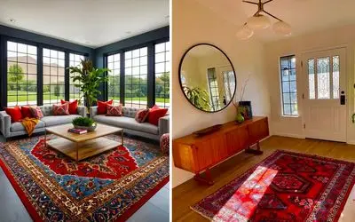 چند چیدمان زیبا و ایرانی پسند با فرش قرمز؛ اصیل بودن خود را با مدرنیته تلفیق کنید