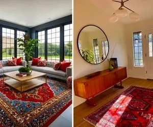 چند چیدمان زیبا و ایرانی پسند با فرش قرمز؛ اصیل بودن خود را با مدرنیته تلفیق کنید