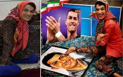 فاطمه حمامی دختر معلولی که با رونالدو دیدار کرد کیست؟+ عکس