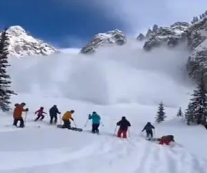 معماری طبیعت؛ اسکی سوارها تو برف و بوران