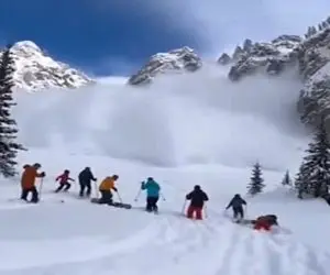 معماری طبیعت؛ اسکی سوارها تو برف و بوران اجلشون رسید بد هم رسید