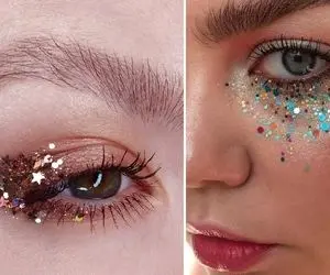 میخوای تو چهرت یه تنوع خفن بدی که هر کسی بلد نباشه؟ / اینجوری سایه گلیتر بزن زیبا جان